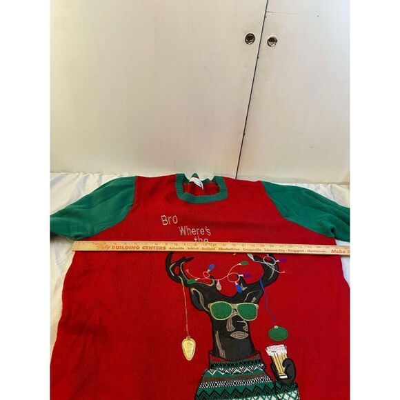 Jolly Sweater Bro “Where’s the Party? Beer. Christmas Moose and  ornaments light - Picture 6 of 6